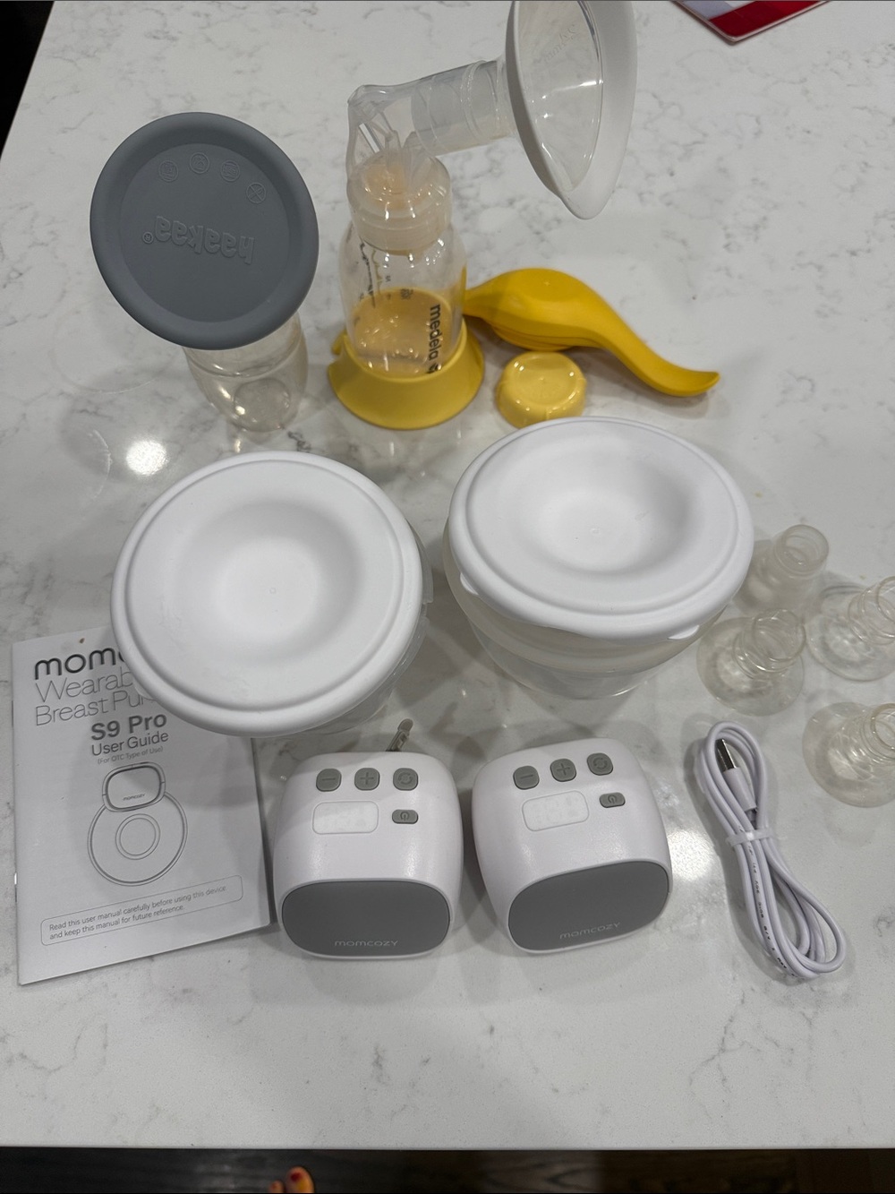 Electric Pump with White and Gray Accessories Bundle s9 Pro & other pumps